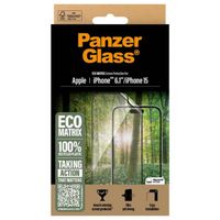 PanzerGlass Protection d'écran Matrix Recycled Ultra-Wide Fit Anti-bactérienne avec applicateur Apple iPhone 16