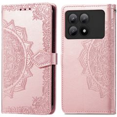 imoshion Etui de téléphone portefeuille Mandala Xiaomi Poco X6 Pro - Rose Dorée