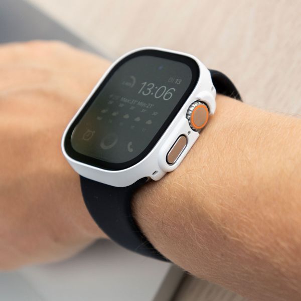 imoshion Coque rigide à couverture complète Apple Watch Ultra / Ultra 2 / Ultra 3 - 49 mm - Blanc