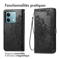 imoshion Etui de téléphone portefeuille Mandala Xiaomi Redmi Note 13 (5G) - Noir