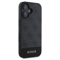 Guess Coque arrière Bottom Stripe 4G iPhone 16 - Gris