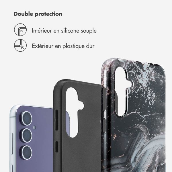 Selencia Coque arrière Vivid Samsung Galaxy S23 FE - Chic Marble Black