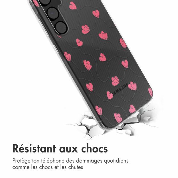 imoshion Coque design pour Samsung Galaxy A55 - Dusty Rose Connected Hearts