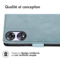 imoshion Étui de téléphone portefeuille Luxe pour Oppo A58 (4G) - Bleu clair