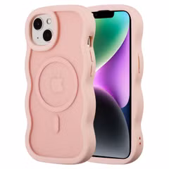 Selencia Coque arrière Wavy avec MagSafe Apple iPhone 14 / 13 - Soft Pink