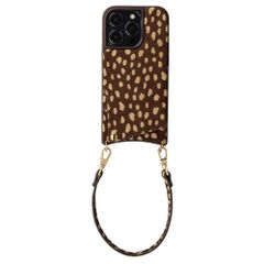 Selencia Nova coque arrière en cuir véritable avec porte-cartes Apple iPhone 14 Pro - Fawn Chic