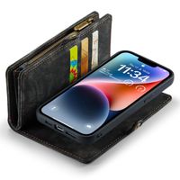 CaseMe Etui de téléphone de luxe en cuir deux iPhone 14 - Noir