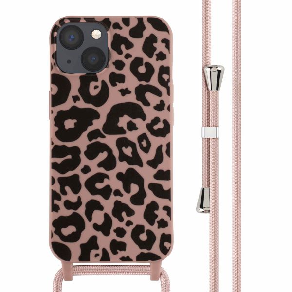 imoshion Coque design en silicone avec cordon iPhone 13 - Animal Pink