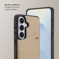 Selencia Coque de télephone Nova avec cordon et porte-cartes Samsung Galaxy S26 - Beige
