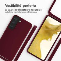imoshion Coque en silicone avec cordon Samsung Galaxy S22 - Rouge foncé