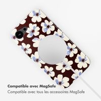 Selencia Coque arrière Vivid avec MagSafe Apple iPhone 16e - Choco Flower Pop
