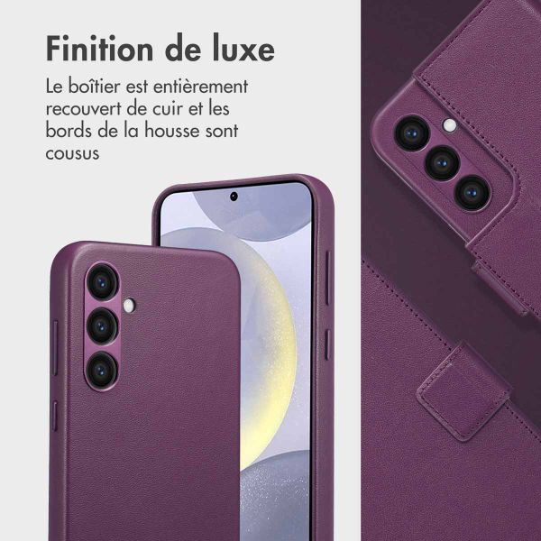 Accezz Étui de téléphone portefeuille en cuir 2-en-1 avec MagSafe Samsung Galaxy S24 Plus - Heath Purple