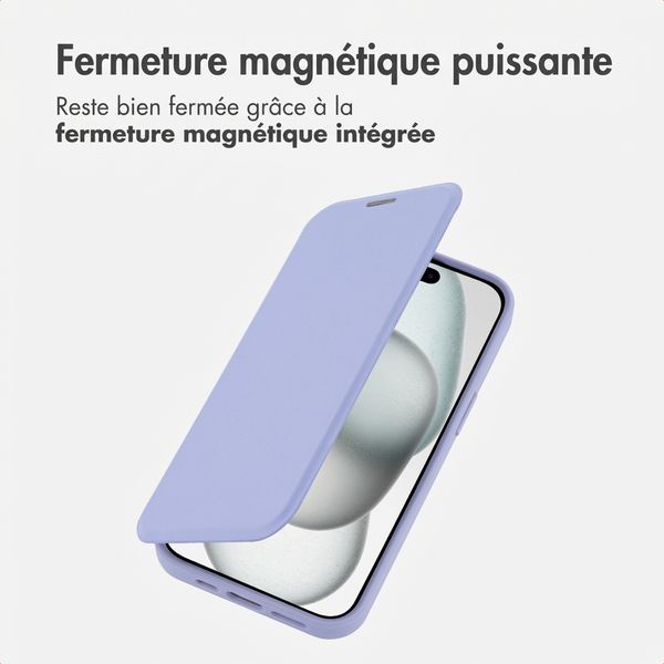 imoshion Bookcase transparente avec MagSafe Apple iPhone 15 - Lilas