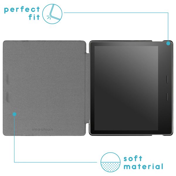 imoshion Étui de liseuse portefeuille Slim Hard Amazon Kindle Oasis 3 - Bleu foncé