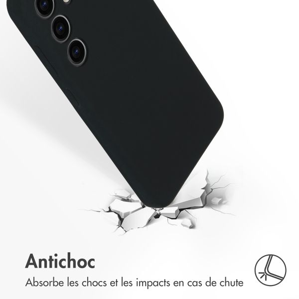 Accezz Coque Liquid Silicone Samsung Galaxy S24 - Noir