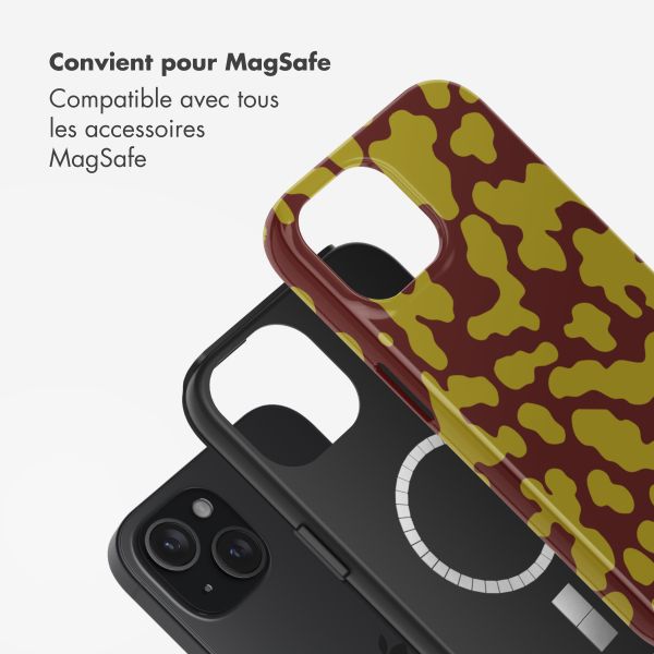 Selencia Coque arrière Vivid avec MagSafe Apple iPhone 15 - Moo'd Olive Dust