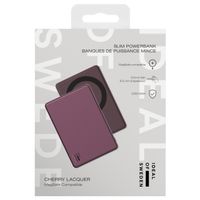 iDeal of Sweden MagSafe Powerbank Slim 5.000 mAh - Batterie externe sans fil - Cherry Lacquer