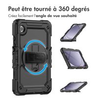 Accezz Coque arrière robuste avec bandoulière Samsung Galaxy Tab A9 8.7 pouces - Noir