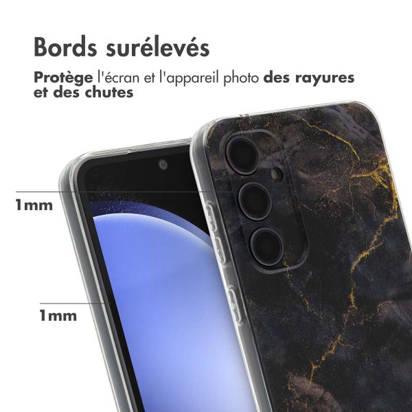 imoshion Coque Design Samsung Galaxy S23 FE - Black Marble