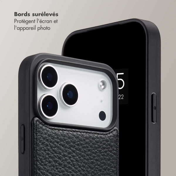 Selencia Coque de télephone Nova avec cordon et porte-cartes Apple iPhone 17 Pro Max - Noir