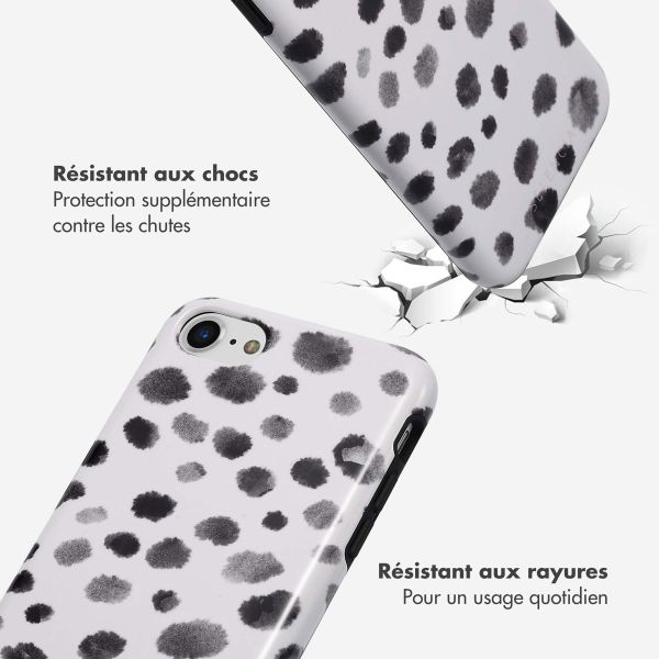 Selencia Coque arrière Vivid Apple iPhone SE (2022 / 2020) / 8 / 7 / 6(s) - Trendy Leopard