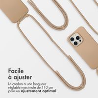 imoshion Coque arrière Color avec cordon amovible et MagSafe Apple iPhone 14 Pro - Nude