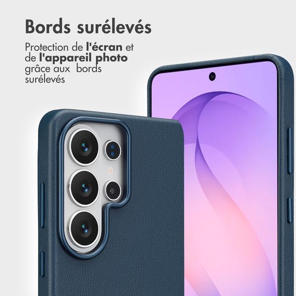 Accezz Étui de télephone portefeuille en cuir 2-en-1 avec MagSafe Samsung Galaxy S26 Ultra - Nightfall Blue