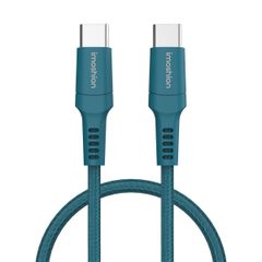 imoshion Braided USB-C vers câble USB-C - 1 mètre - Bleu foncé