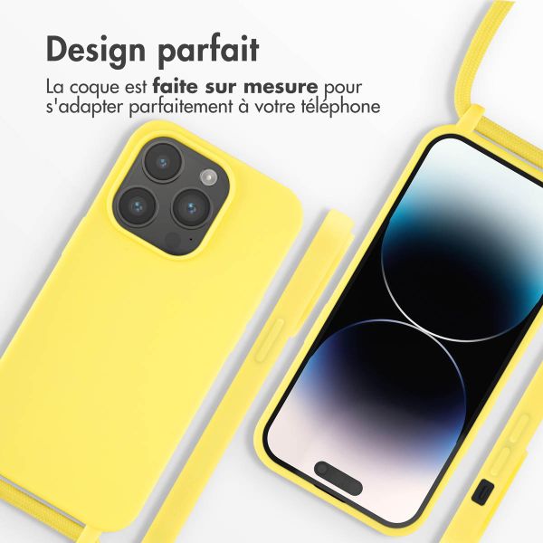 imoshion ﻿Coque en silicone avec cordon iPhone 14 Pro - Jaune