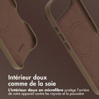 Accezz Coque arrière en cuir avec MagSafe Apple iPhone Air - Marron café