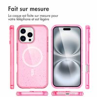 imoshion Coque Pailletée avec MagSafe Apple iPhone 16 Pro Max - Paillettes Rose