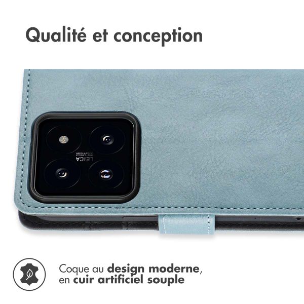 imoshion Étui de téléphone portefeuille Luxe Xiaomi 14 - Bleu clair