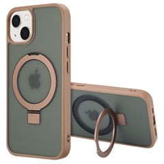 Accezz Coque Ring Stand avec MagSafe iPhone 14 - Brown