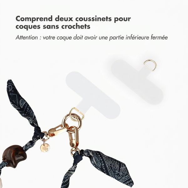 Selencia Cordon de téléphone Satin Stone - Blue