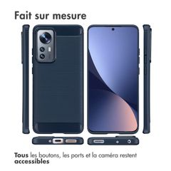 imoshion Coque Brushed Xiaomi 12 / 12X - Bleu foncé