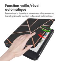 imoshion Design Slim Hard Case Sleepcover Kobo Clara Colour / BW - Black Graphic