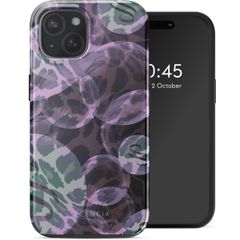 Selencia Coque arrière Vivid avec MagSafe Apple iPhone 15 - Leo Bubble Green