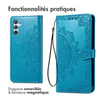 imoshion Etui de téléphone portefeuille Mandala Samsung Galaxy A34 (5G) - Turquoise