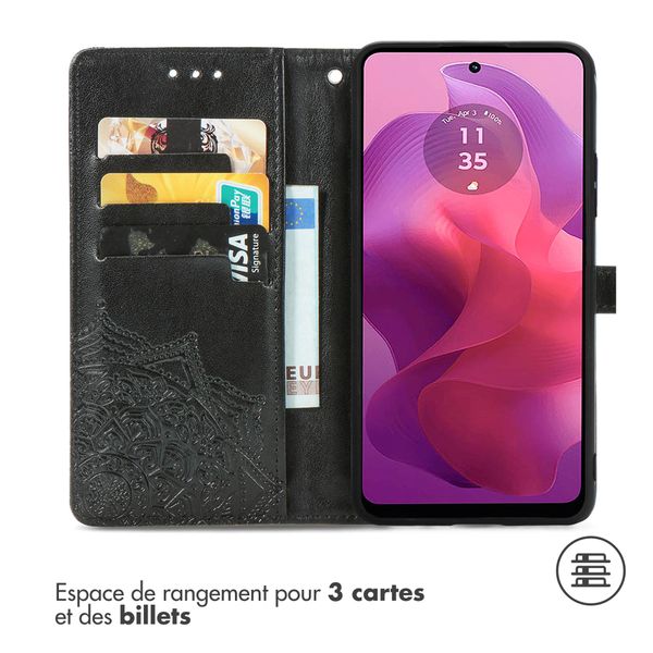 imoshion Etui de télephone Mandala Motorola Moto G04 / G24 - Noir