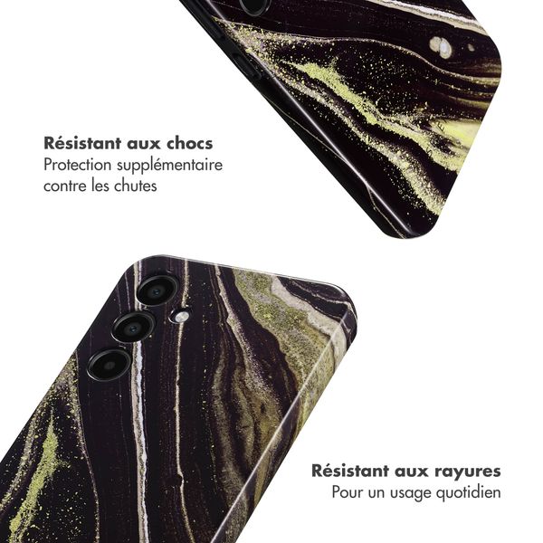 Selencia Coque arrière Vivid Tough Samsung Galaxy A35 - Chic Marble