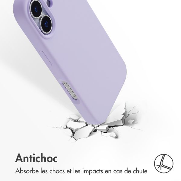 Accezz Coque Liquid Silicone avec MagSafe Apple iPhone 17 - Violet