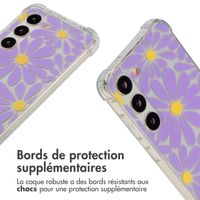 imoshion Coque Design avec cordon Samsung Galaxy S23 - Tropical Violet Flowers Connect