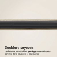 Accezz Leather Pochette ordinateur le Apple MacBook 16 pouces - Beige