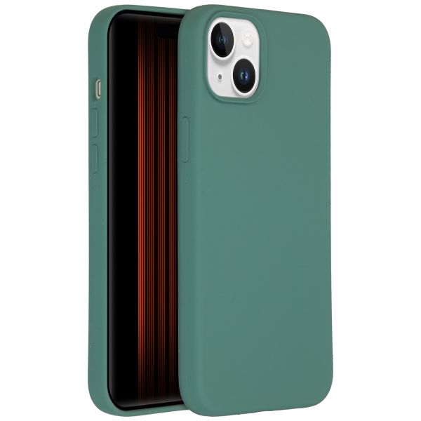 Accezz Coque Liquid Silicone iPhone 15 Plus - Vert foncé