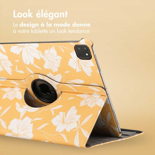 imoshion Coque tablette Design rotatif à 360° iPad Air 13 pouces (2025) M3 / (2024) M2 - Yellow Flowers