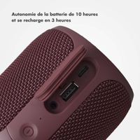 Selencia AquaPlay Enceinte Bluetooth - Enceinte sans fil - Étanche - Bordeaux