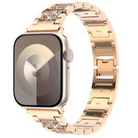 Selencia Bracelet à maillons scintillants Apple Watch Series 1 t/m 9 / SE (38/40/41 mm) | Series 10 / 11 (42 mm) - Rose Doré