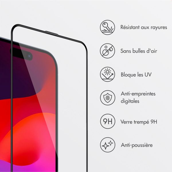 Accezz Protecteur d’écran en verre trempé + Applicateur Apple iPhone 17 Pro