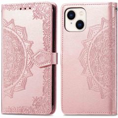 imoshion Etui de téléphone portefeuille Mandala iPhone 15 - Rose Dorée