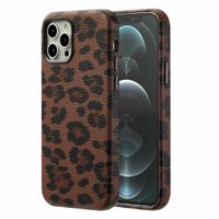 Selencia Coque Sabi imprimé panthère avec MagSafe Apple iPhone 12 (Pro) - Mocha Brown